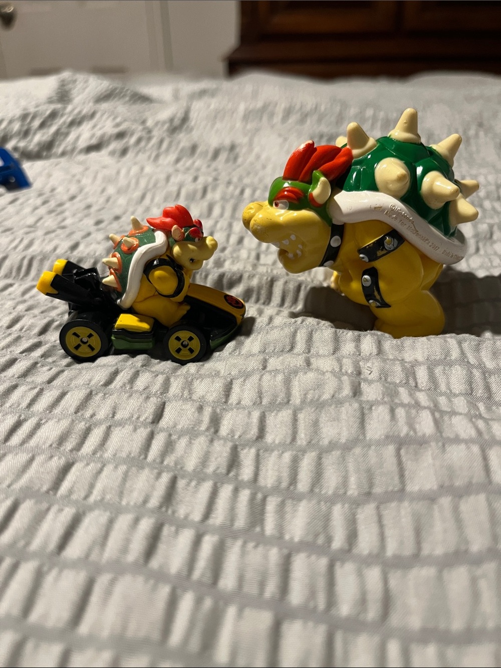 Nintendo Bowser Figure & Hot Wheels Mario Kart Bowser Kart Toy Lot